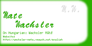 mate wachsler business card